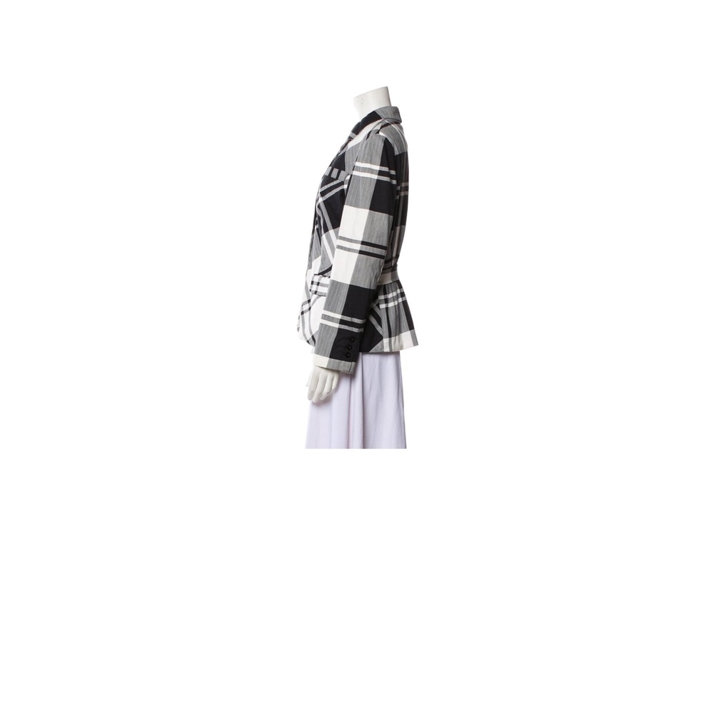 Sandro B&W Plaid Blazer Jacket Women's Tailored Fit Size M - Picture 3 of 4